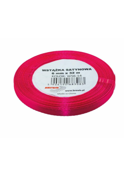 Wstążka satynowa różowa 6mmx32m