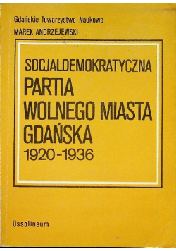 Socjaldemokratyczna partia wolnego miasta Gdańska 1920 1936