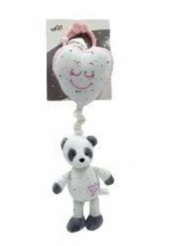 Pozytywka panda różowa 35cm
