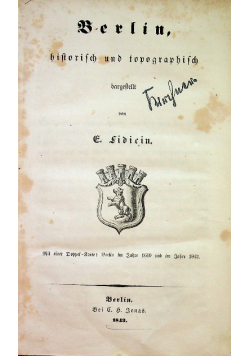 Berlin historisch und topographisch