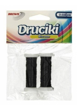 Druciki florystyczne czarny 20m