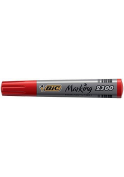 Marker Permanentny Eco ścięty czerwony (12szt)