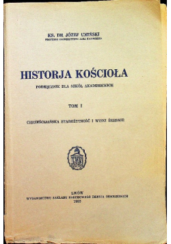 Historja Kościoła Tom I 1933r.