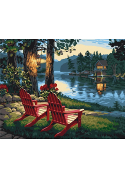 Malowanie po numerach - Miejsce na relaks 40x50cm