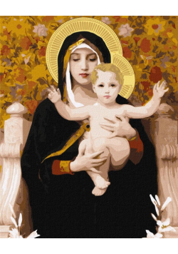 Malowanie po numerach - Madonna z liliami 40x50cm