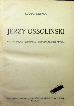 Jerzy Ossoliński 1924 r.