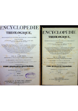 Encyclopedie Theologique Tom 43 i 44 1850 r.