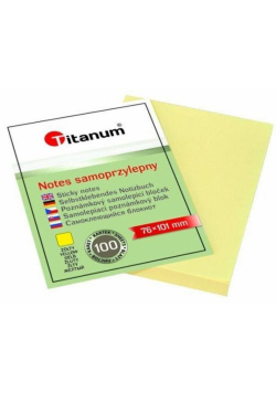 Notes samoprzylepny 76x101mm 100K żółty