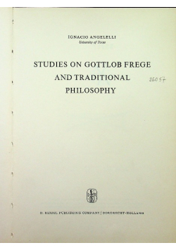 Studies on gottlob frege and traditional philosophy