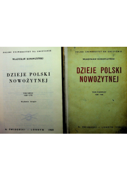 Dzieje Polski nowożytnej Tom I i II