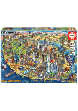 Puzzle 500 Mapa Nowego Jorku G3