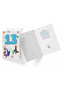 Karnet B6 PR-062 Urodziny 13 chłopiec