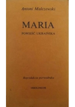 Maria powieść Ukraińska reprint z 1825 r.