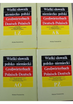 Wielki słownik polsko niemiecki i niemiecko polski 4 tomy