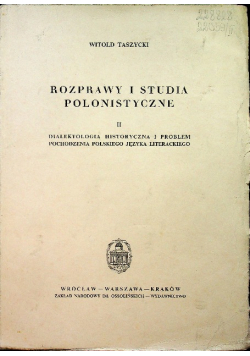 Rozprawy i studia polonistyczne Tom II