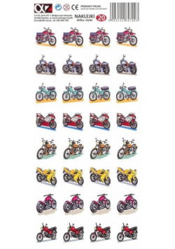 Naklejki Alfika i Zetki 20 Motocykle