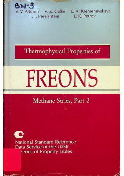 Thermophysical Properties of Freons Part 2