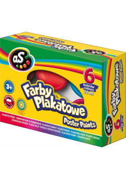 Farby plakatowe AS 6 kolorów - 20 ml