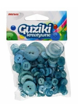Guziki kreatywne niebieskie 40g