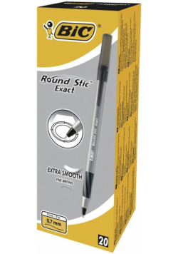Długopis Round Stic Exact czarny (20szt) BIC