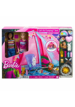 Barbie Kempingowy namiot zestaw + 2 lalki