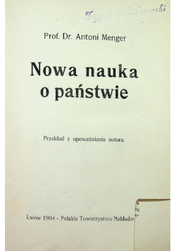 Nowa nauka o państwie 1904 r.