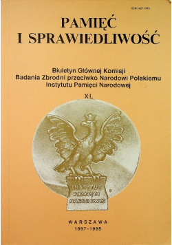 Pamięć i sprawiedliwość XL