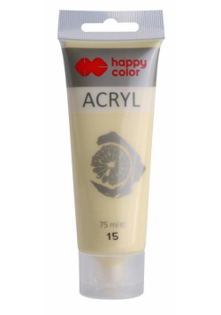 Farba akrylowa 75ml jasno żółta HAPPY COLOR