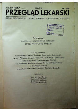 Przegląd lekarski Oświęcim nr 1 do 12  1965
