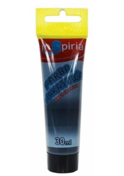 Farba plakatowa w tubie czarna 30ml (6szt)