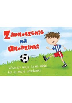 Zaproszenie ZZ-019 Urodziny chłopiec (5 szt.)