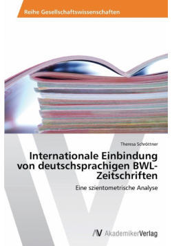 Internationale Einbindung von deutschsprachigen BWL-Zeitschriften