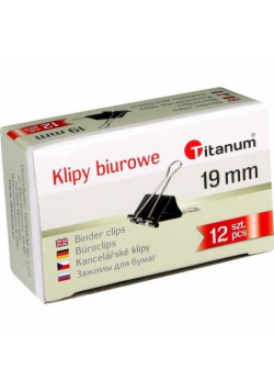 Klipy biurowe 19mm 12szt