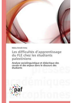 Les difficultés d apprentissage du fle chez les étudiants palestiniens
