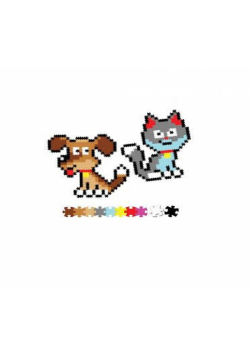 Puzzle 700 Pixelki Jixelz Kot i pies
