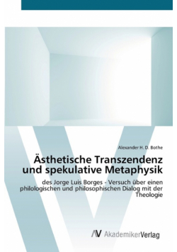 Ästhetische Transzendenz und spekulative Metaphysik