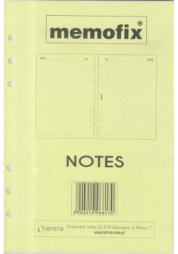 Wkład do organizera MEM/A5 Notes