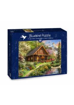 Puzzle 500 Chata z bali gdzieś w Ameryce Północnej