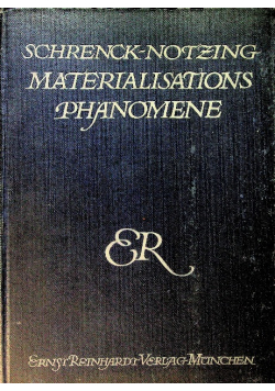 Materialisations Phaenomene 1914 r.