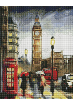 Diamentowa mozaika - Deszczowy Londyn 40x50cm