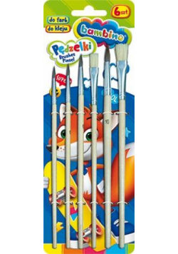 Pędzelki 6szt BAMBINO