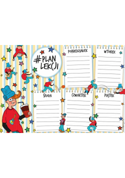 Plan lekcji - Chłopak (5szt)
