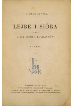 Lejbe i Sióra 1931r