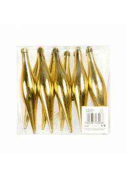 Sople w PVC 15cm złote 10szt