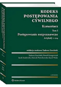 Kodeks postępowania cywilnego Komentarz Tom 1