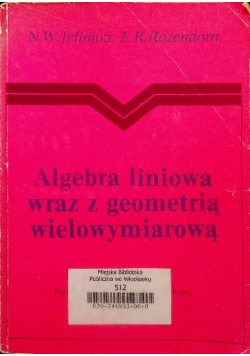 Algebra liniowa wraz z geometrią wielowymiarową