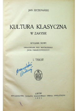 Kultura Klasyczna w zarysie 1931 r.
