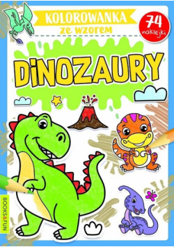 Kolorowanka ze wzorem. Dinozaury
