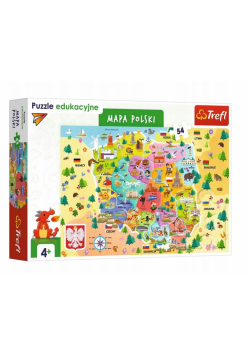 Puzzle Edukacyjne 54 Mapa Polski TREFL