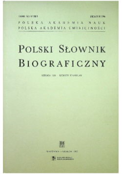 Polski słownik biograficzny zeszyt 196